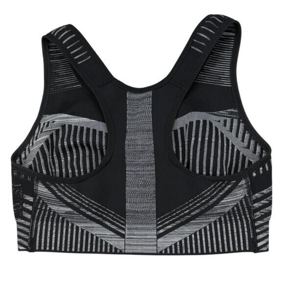 NIKE Flyknit Womens High Support Non-Padded Sports Bra Size Small Black Gray - Picture 8 of 8